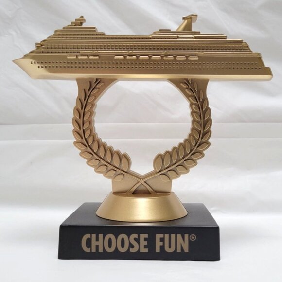 Carnival CCL CELEBRATION Gold Plastic Ship on a Stick Cruise Trophy - Picture 3 of 6